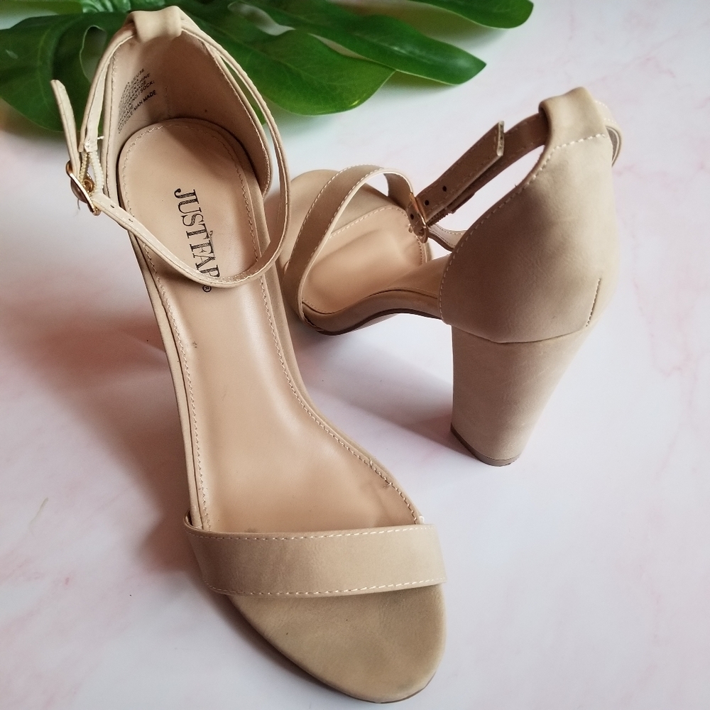 JustFab Makemba Block Heeled Sandal